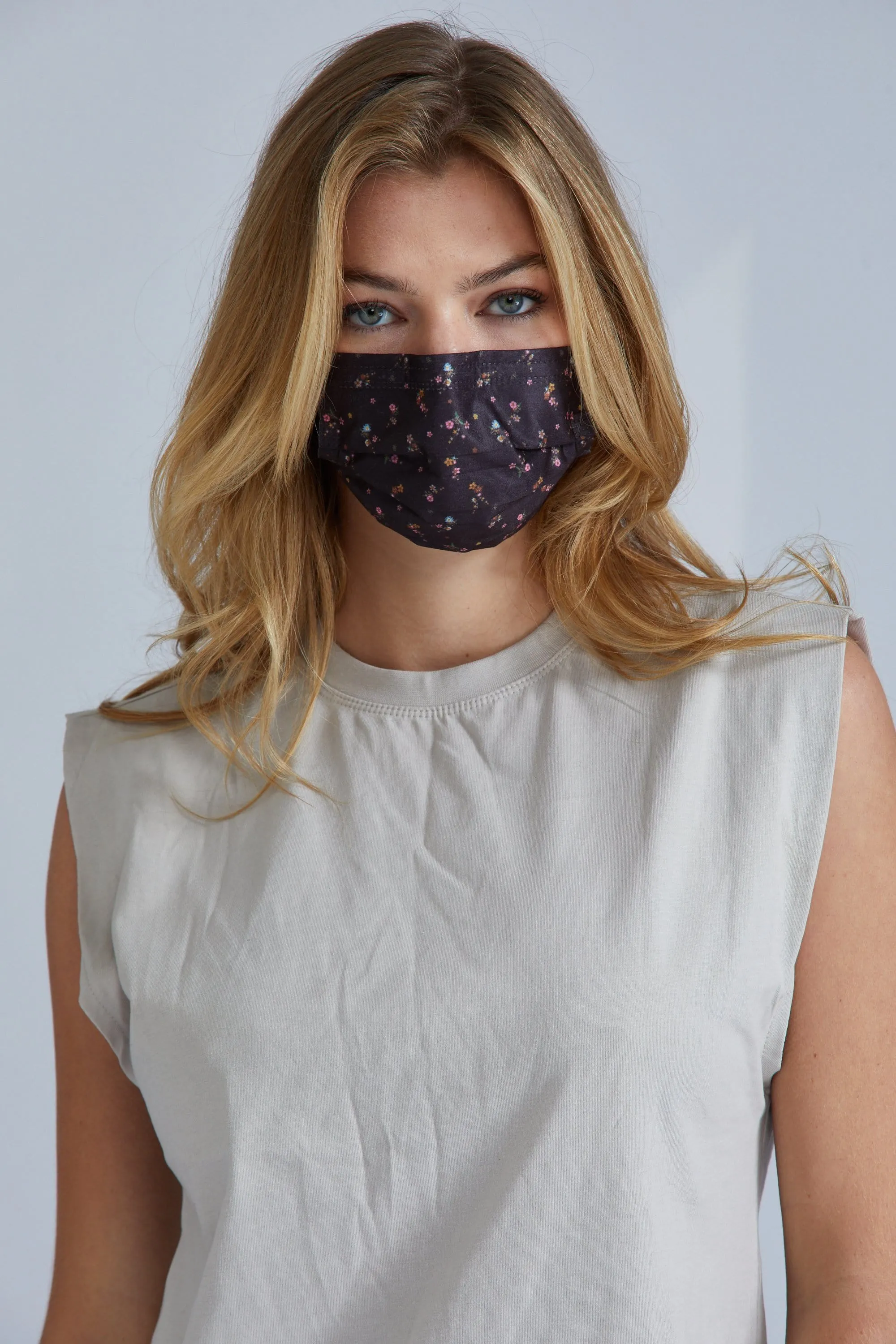 Dark Floral Face Masks - 10 Pack sold by MASKC