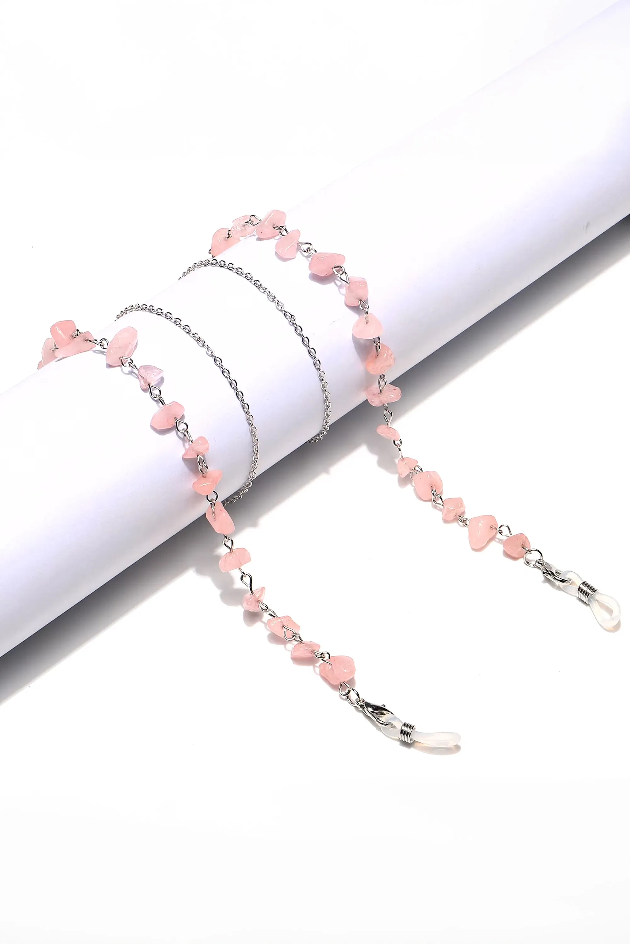 Crystal Mask Chain - Rose Quartz sold by MASKC