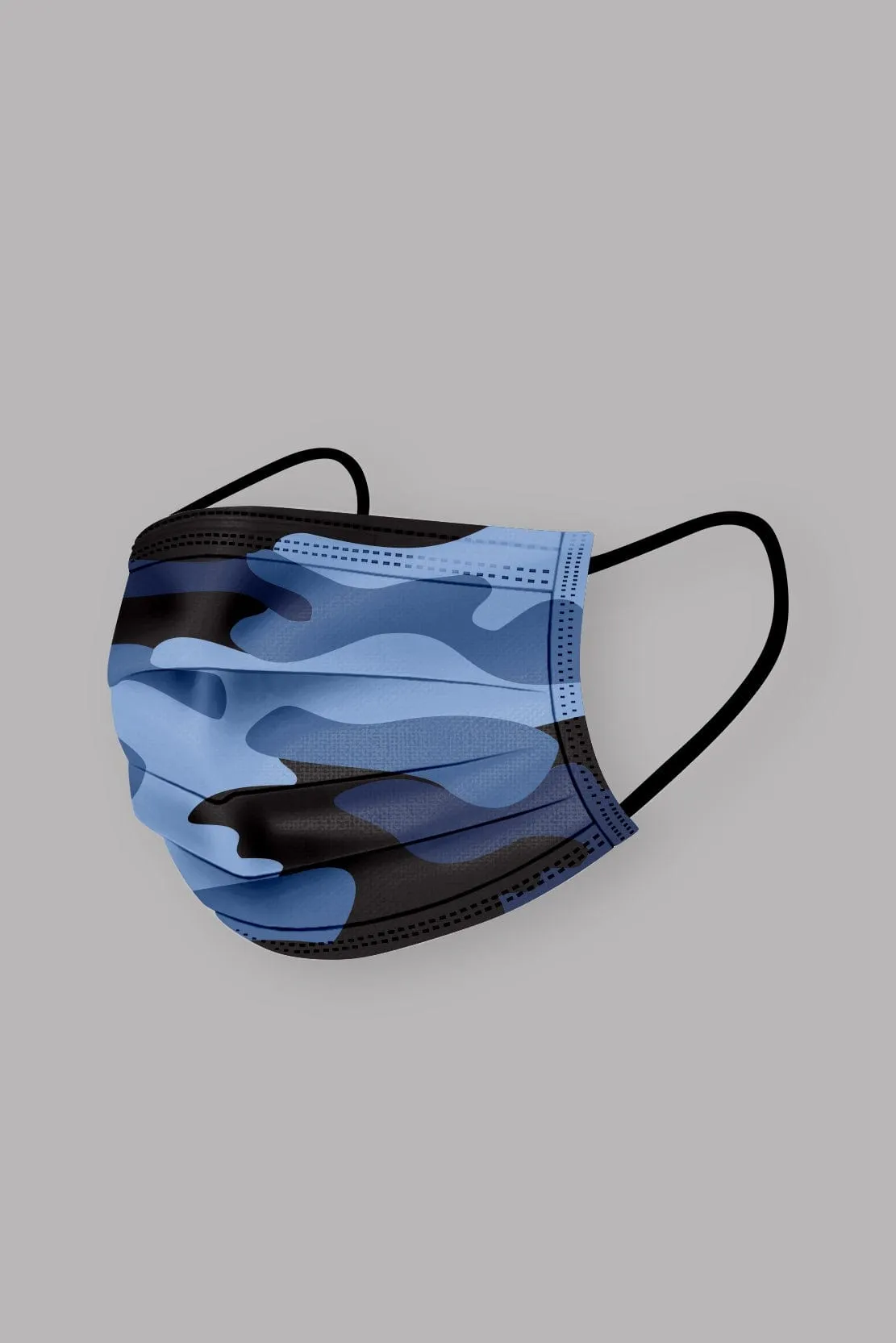Blue Camo Face Masks - 10 Pack sold by MASKC product image thumbnail 2