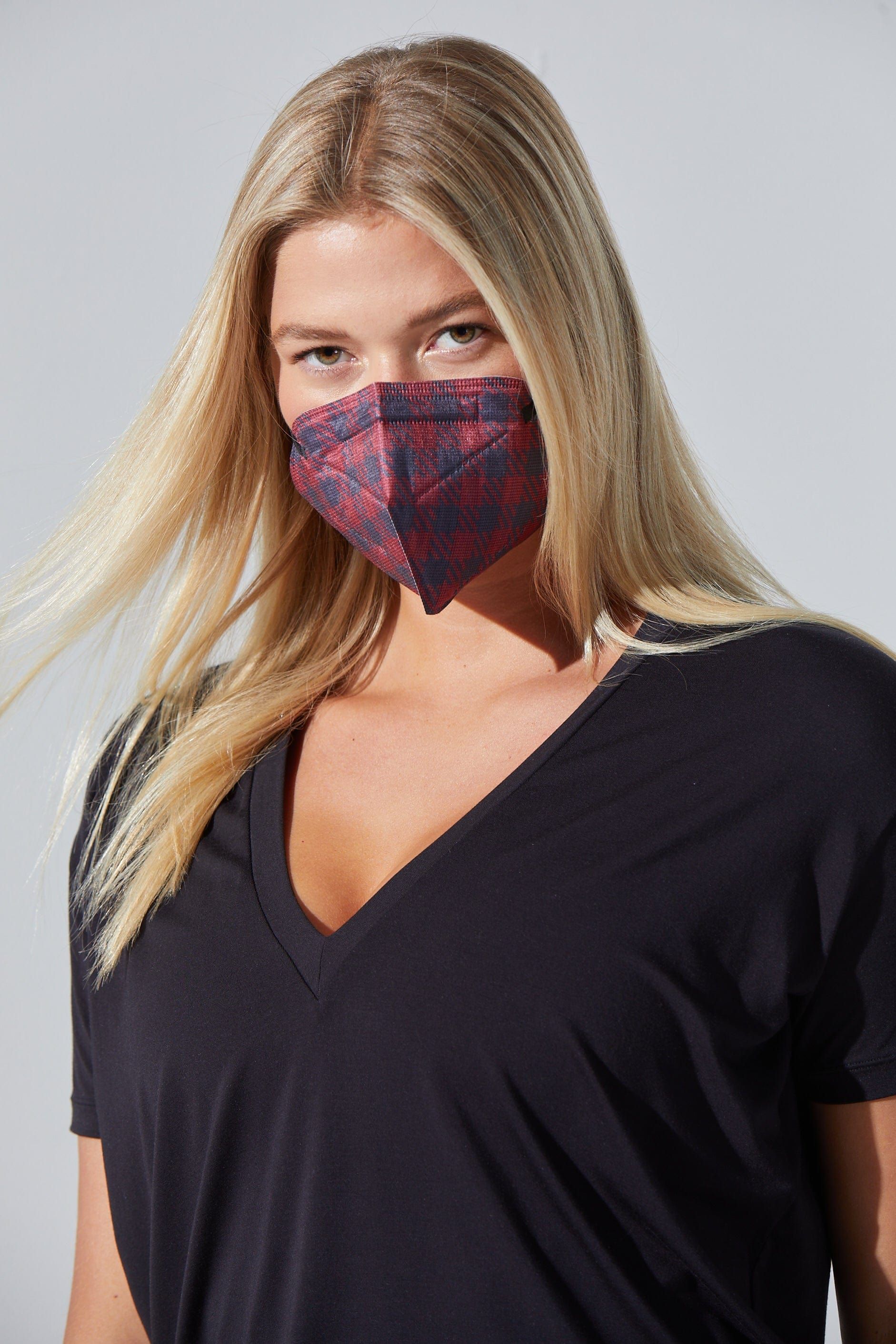Red Plaid KN95 Face Masks sold by MASKC product image thumbnail 4