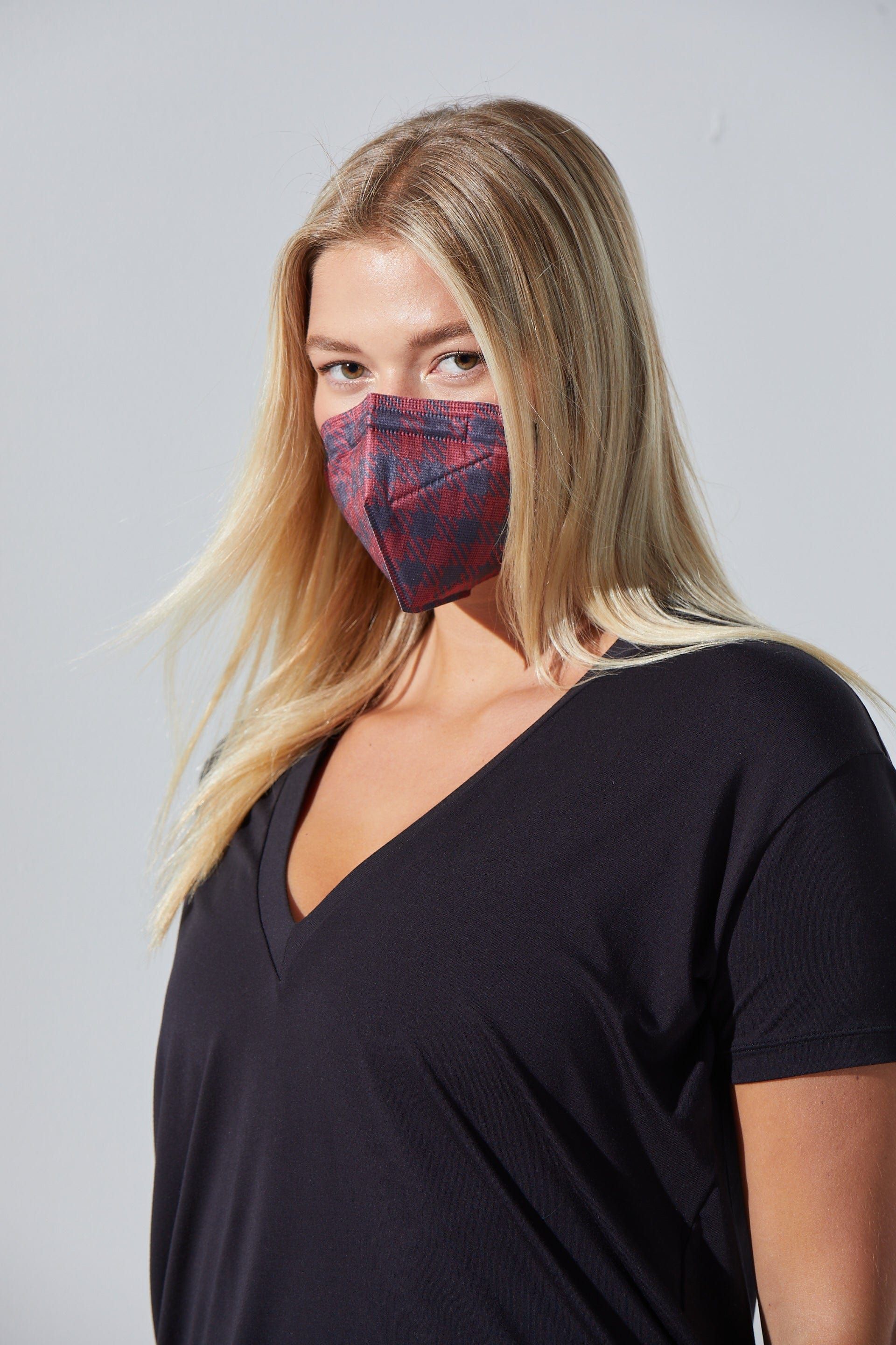 Red Plaid KN95 Face Masks sold by MASKC