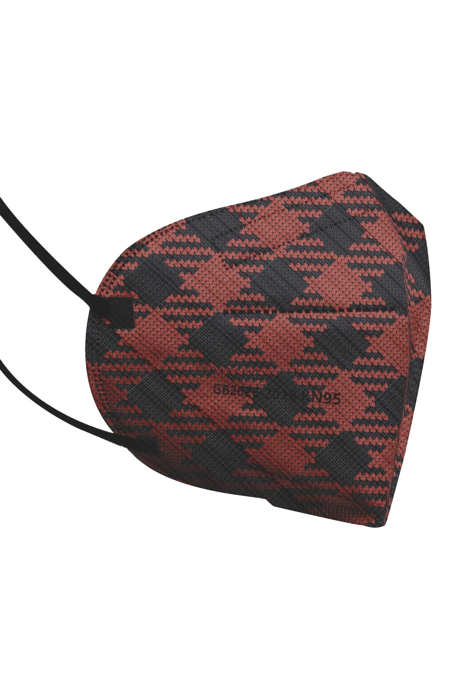 Red Plaid KN95 Face Masks sold by MASKC product image thumbnail 2