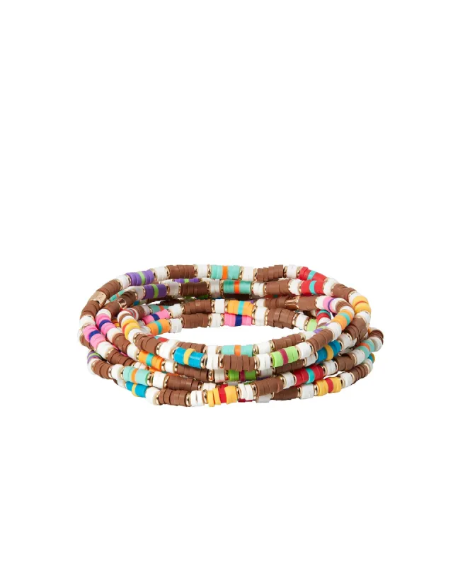 Desert Rose Heishi Bracelet Bunch sold by Roxanne Assoulin