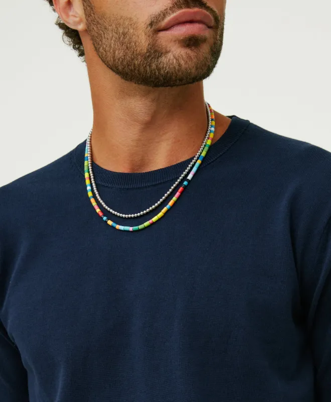 Silver Baby Bead Men's Necklace sold by Roxanne Assoulin