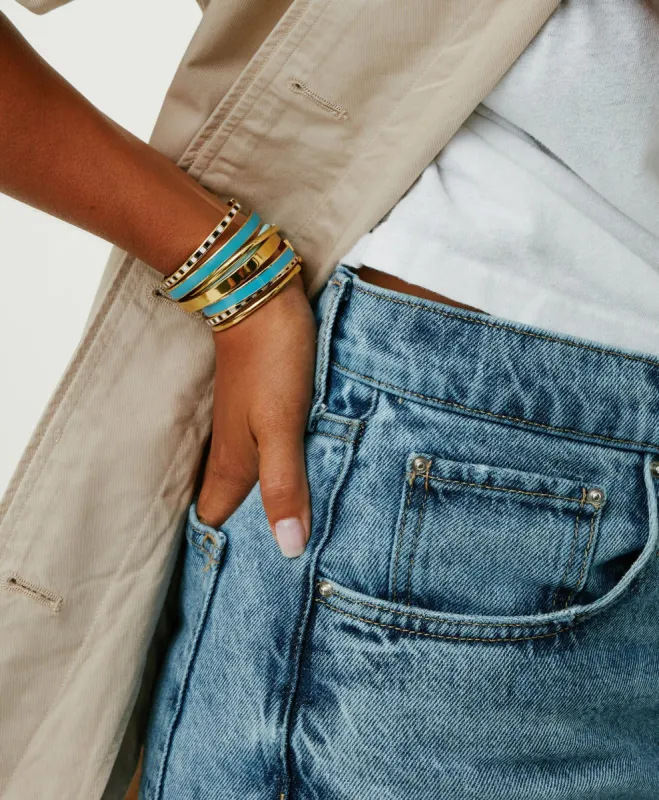 Dash Cuffs in Cool Pools sold by Roxanne Assoulin