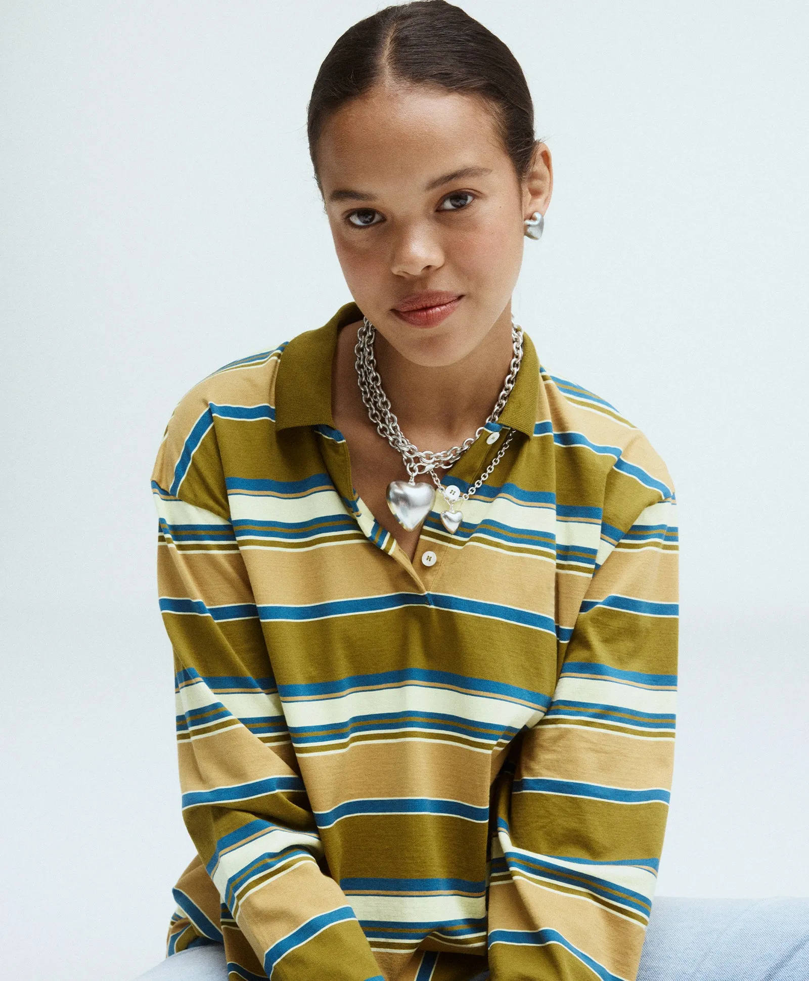 The Puffy Heart Necklace in Silver sold by Roxanne Assoulin product image thumbnail 2