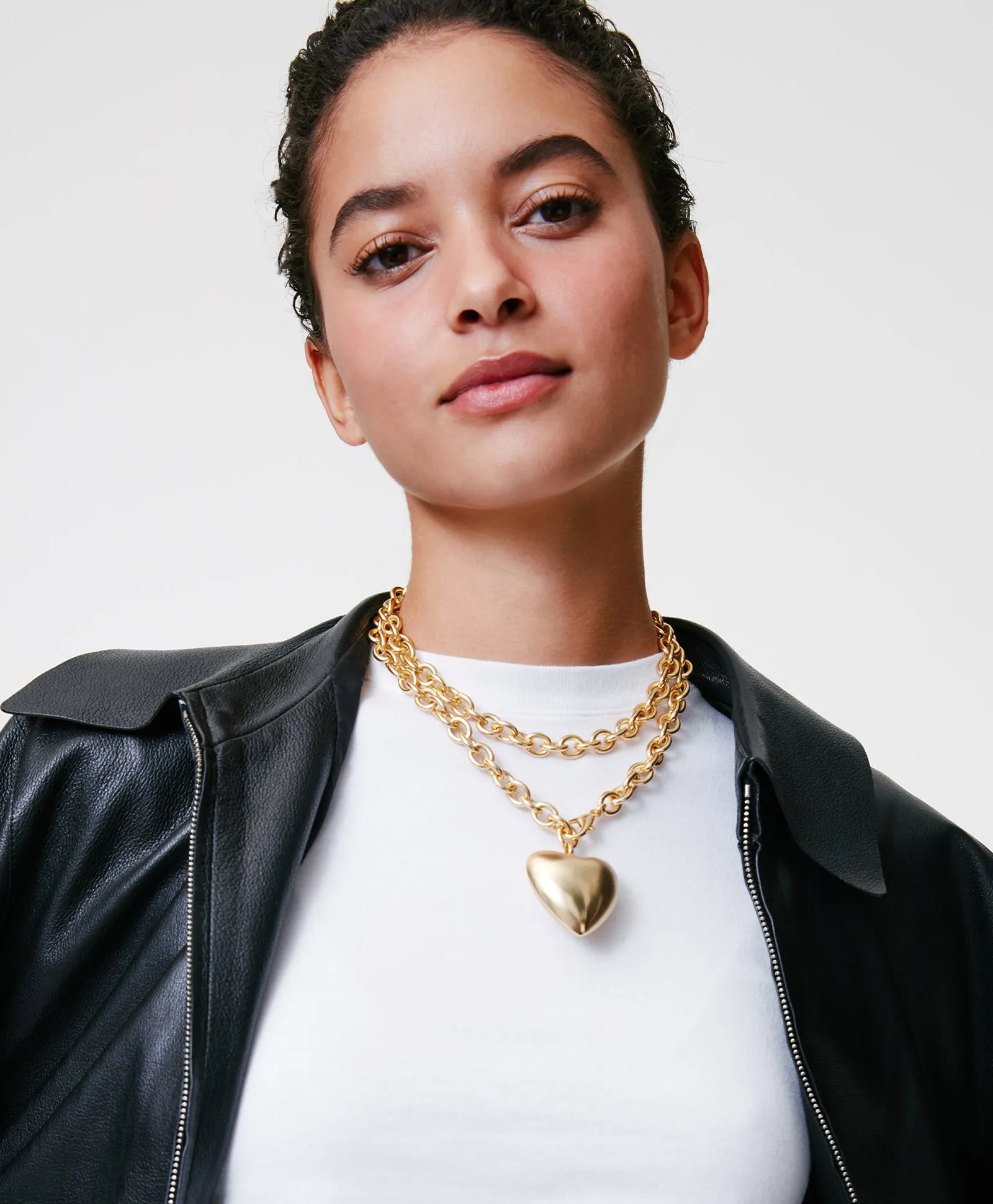 The Puffy Heart Necklace in Gold sold by Roxanne Assoulin product image thumbnail 2