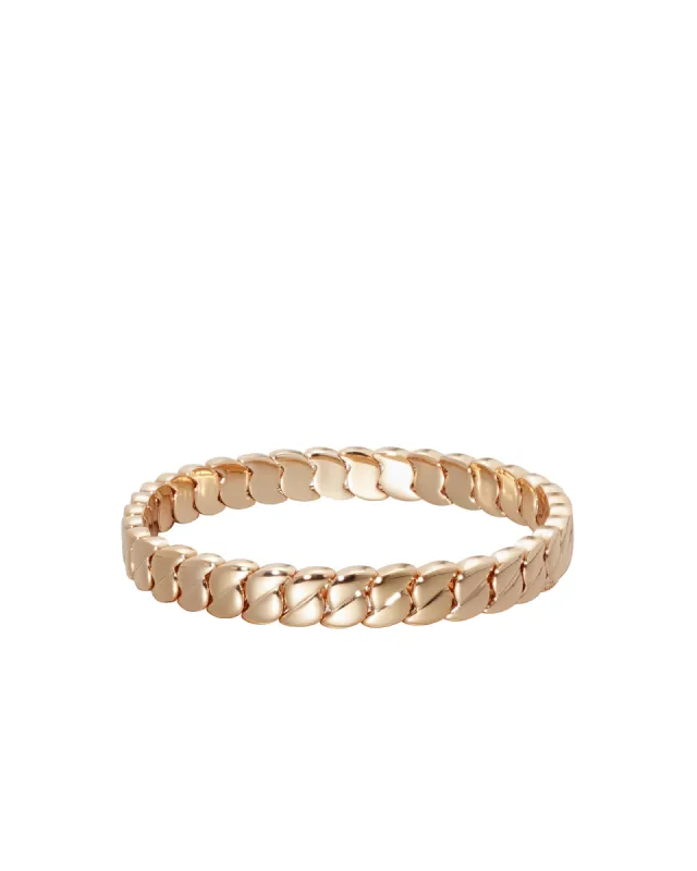 Curbed Men's Bracelet in Gold sold by Roxanne Assoulin
