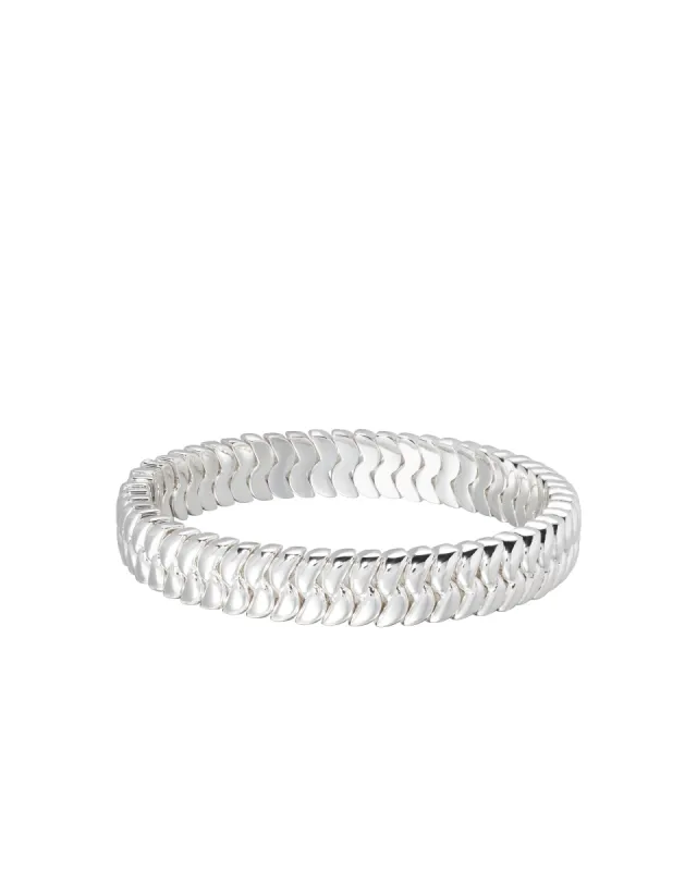 Meshed Bracelet in Silver sold by Roxanne Assoulin