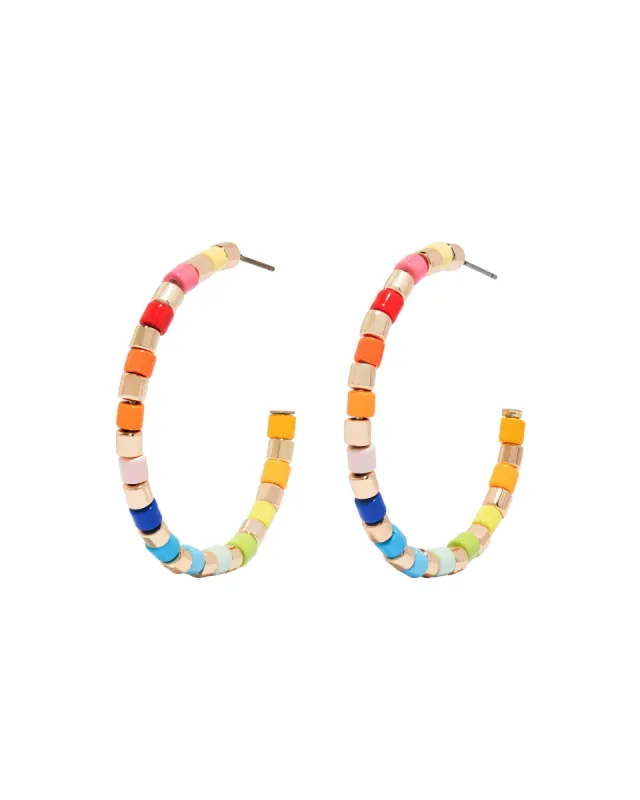 Golden Rainbow Hoop Earrings sold by Roxanne Assoulin
