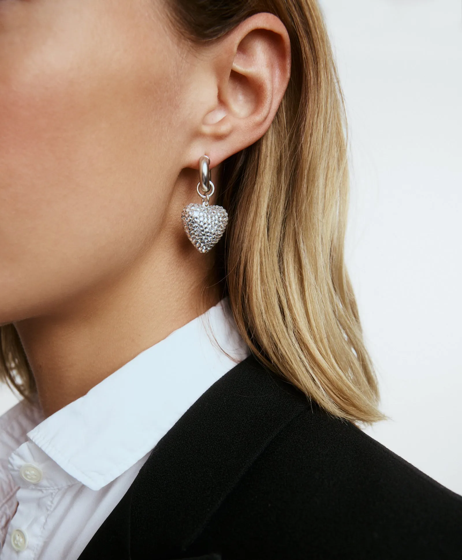 The Dazzling Puffy Heart Earrings sold by Roxanne Assoulin product image thumbnail 2