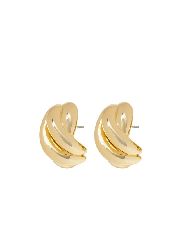 The Knot Earrings in Gold sold by Roxanne Assoulin