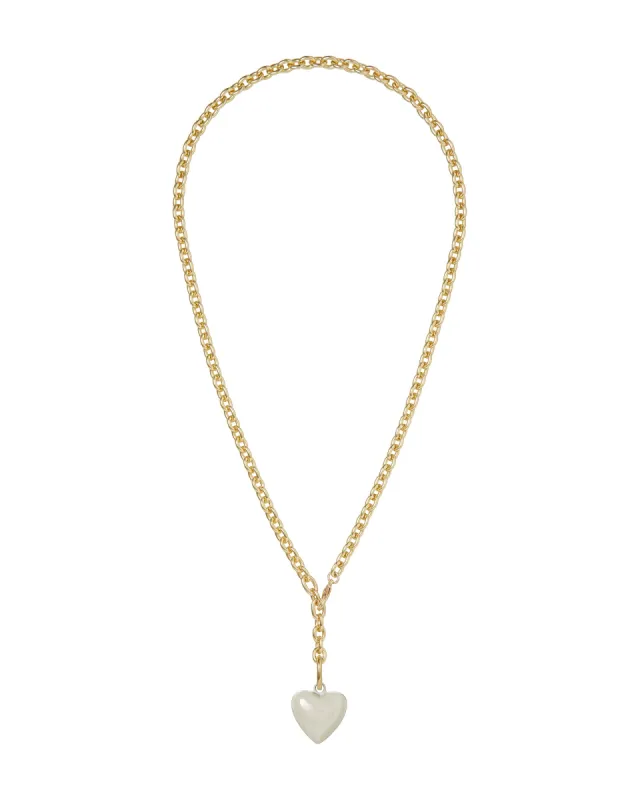 The Mini Puffy Heart Charm Necklace sold by Roxanne Assoulin