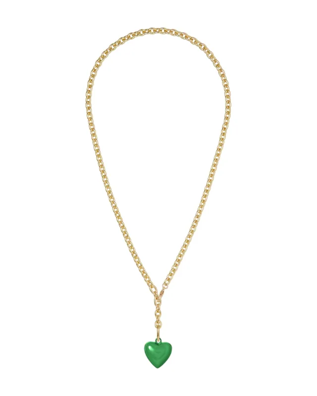 The Mini Puffy Heart Charm Necklace sold by Roxanne Assoulin