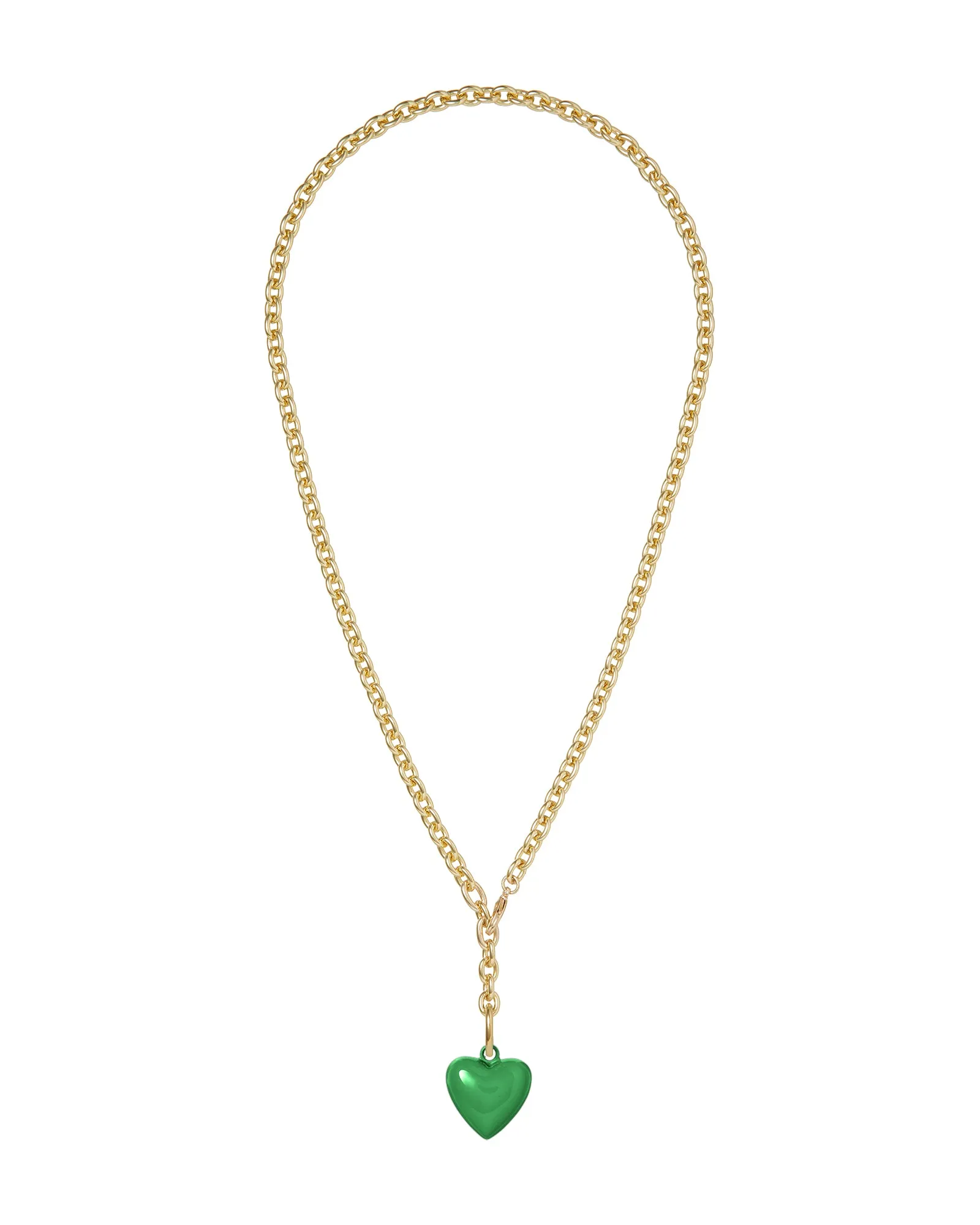 The Mini Puffy Heart Charm Necklace sold by Roxanne Assoulin