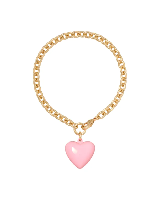 The Mini Puffy Heart Bracelet sold by Roxanne Assoulin