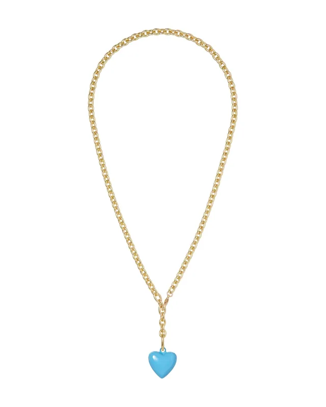 The Mini Puffy Heart Charm Necklace sold by Roxanne Assoulin
