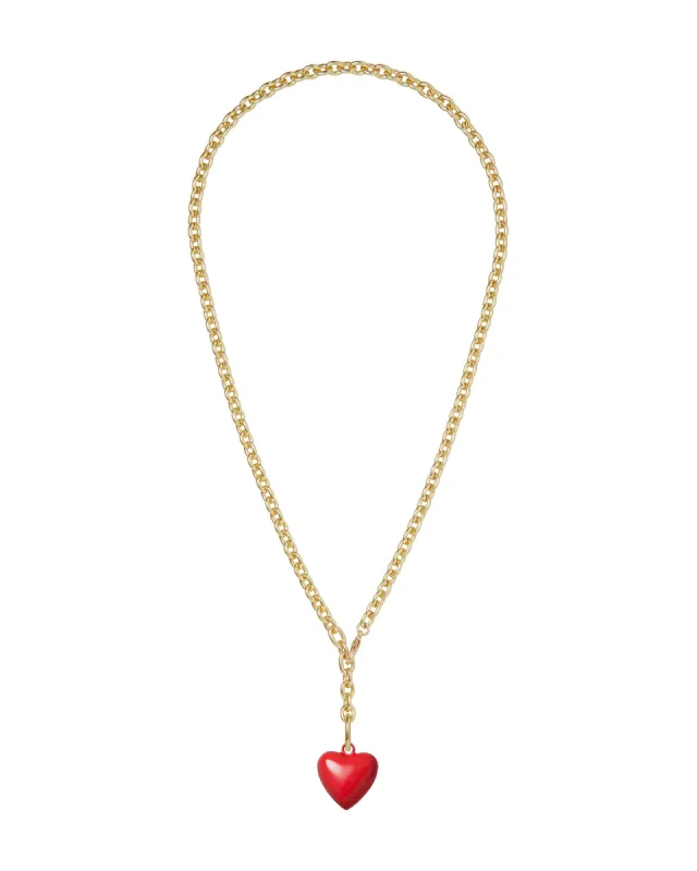 The Mini Puffy Heart Necklace sold by Roxanne Assoulin