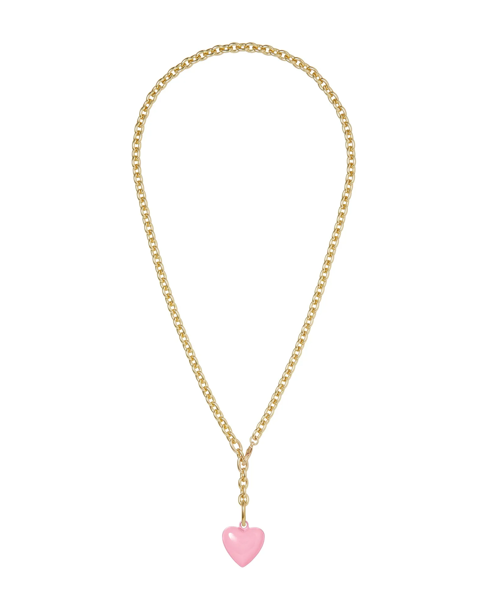 The Mini Puffy Heart Charm Necklace sold by Roxanne Assoulin