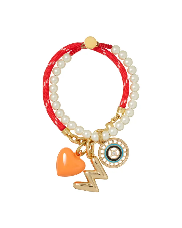 The Happy Cord Charm Bracelet Duo sold by Roxanne Assoulin