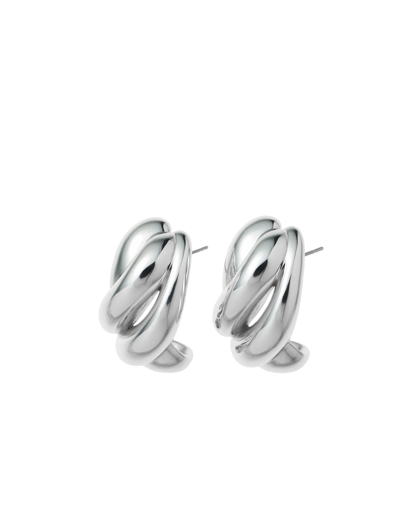 The Knot Earrings in Silver sold by Roxanne Assoulin