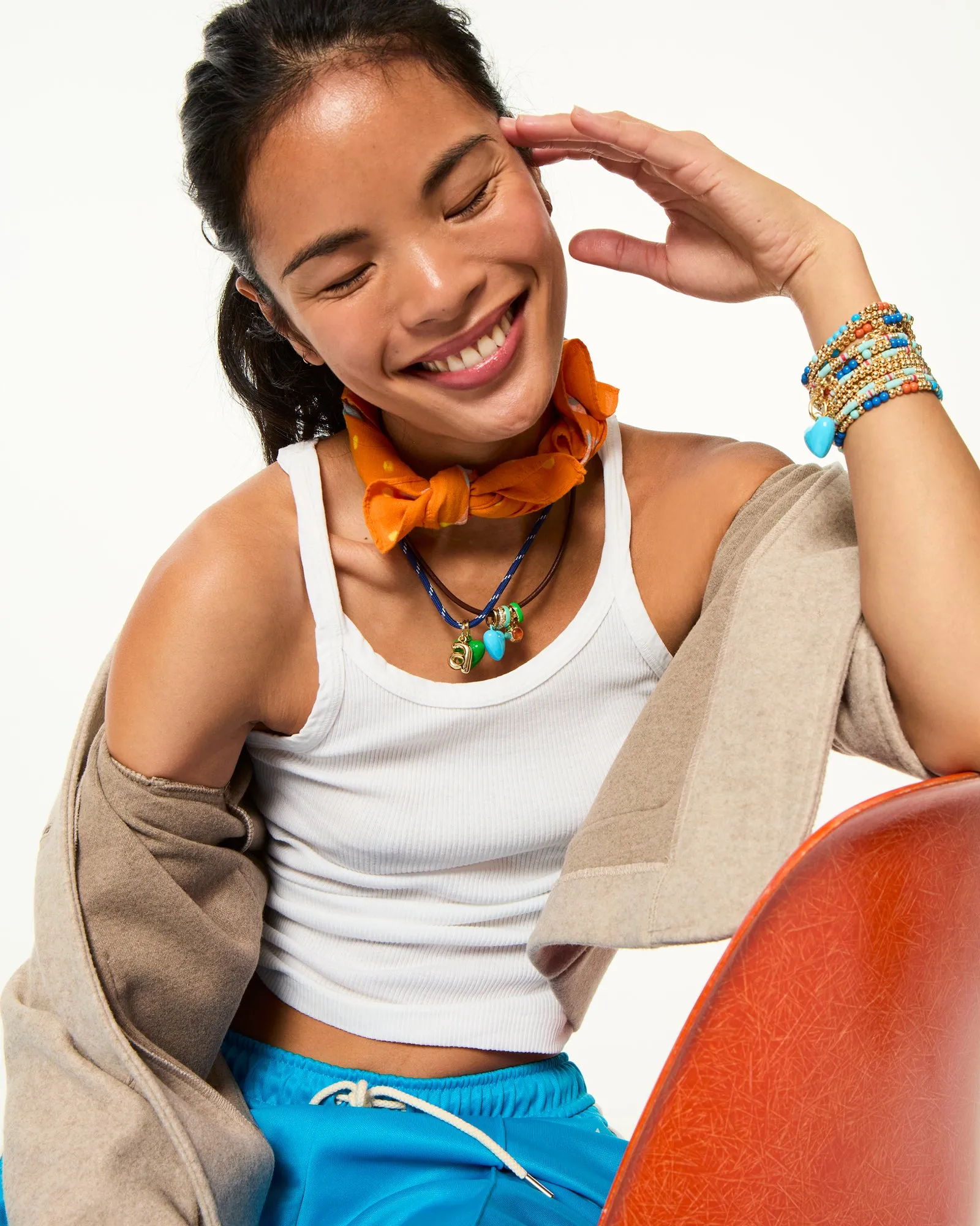 The Leather Charm Necklace sold by Roxanne Assoulin product image thumbnail 5