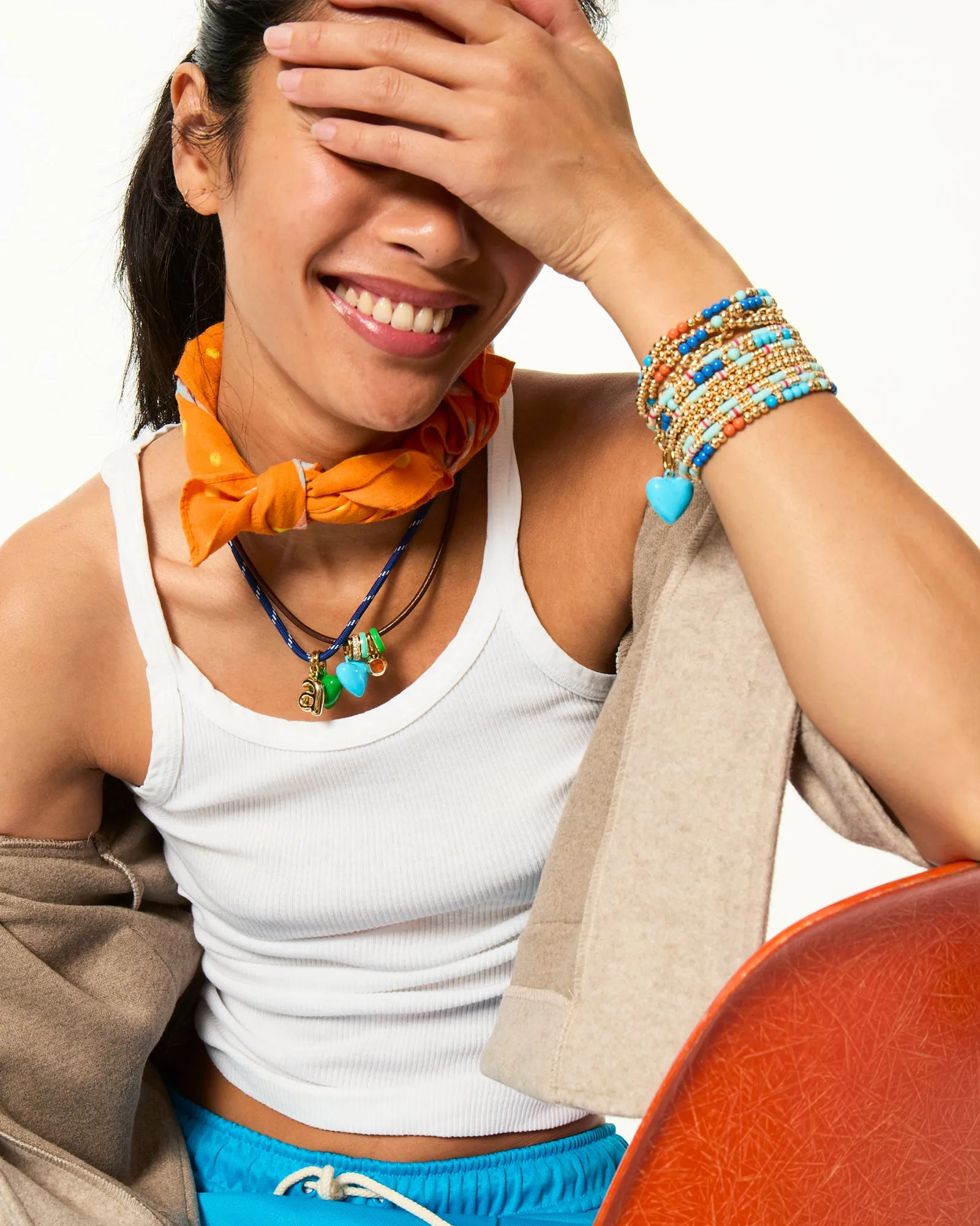 The Leather Charm Necklace sold by Roxanne Assoulin product image thumbnail 4