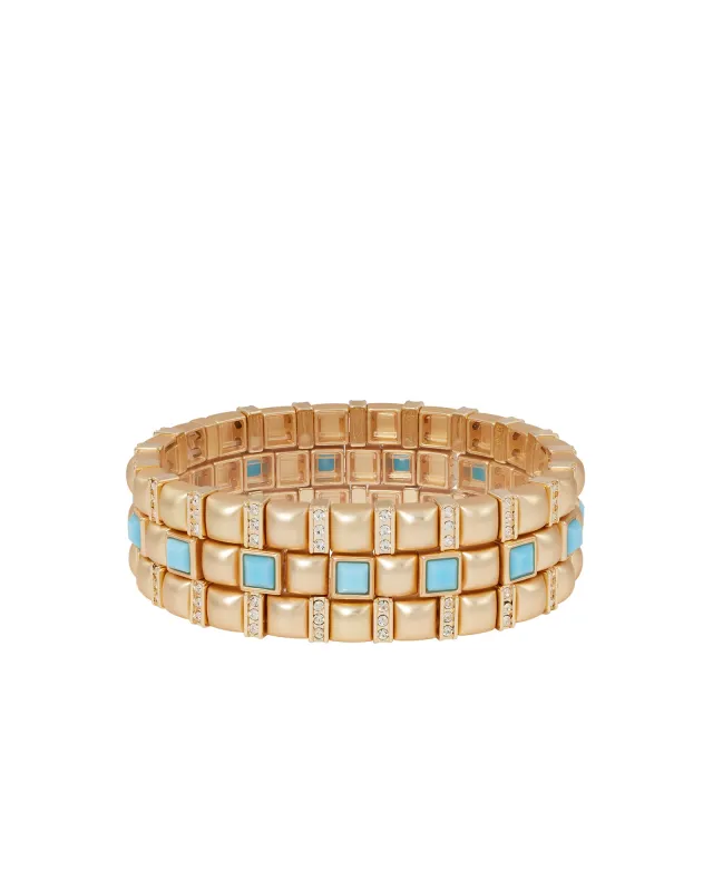 The Mini Jeweled Bracelet Stack sold by Roxanne Assoulin