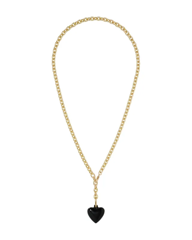 The Mini Puffy Heart Charm Necklace sold by Roxanne Assoulin