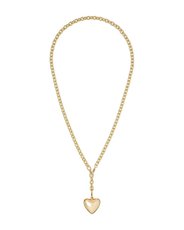 The Mini Puffy Heart Charm Necklace sold by Roxanne Assoulin