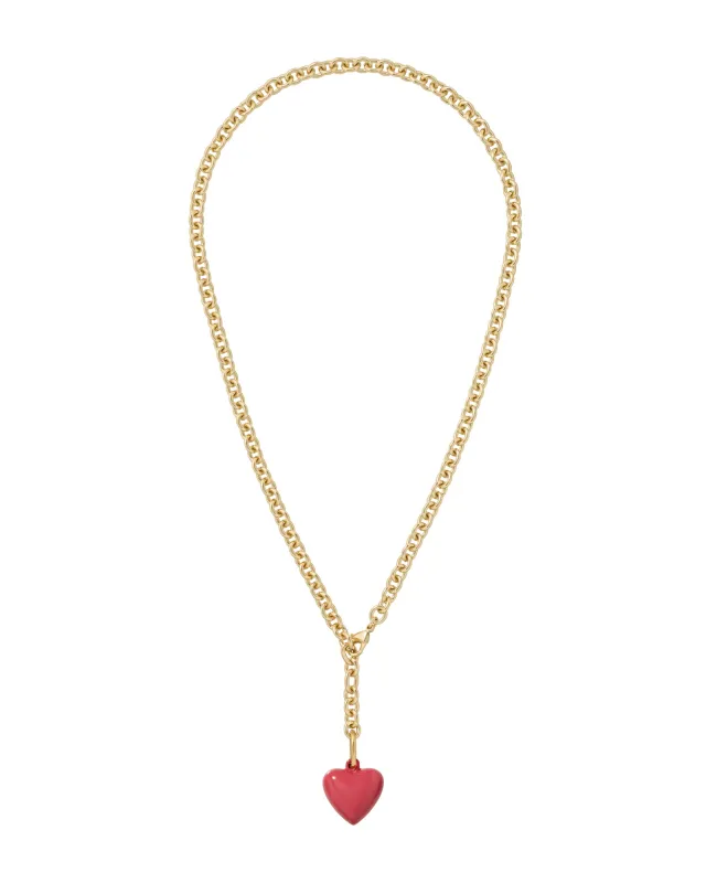 The Mini Puffy Heart Charm Necklace sold by Roxanne Assoulin