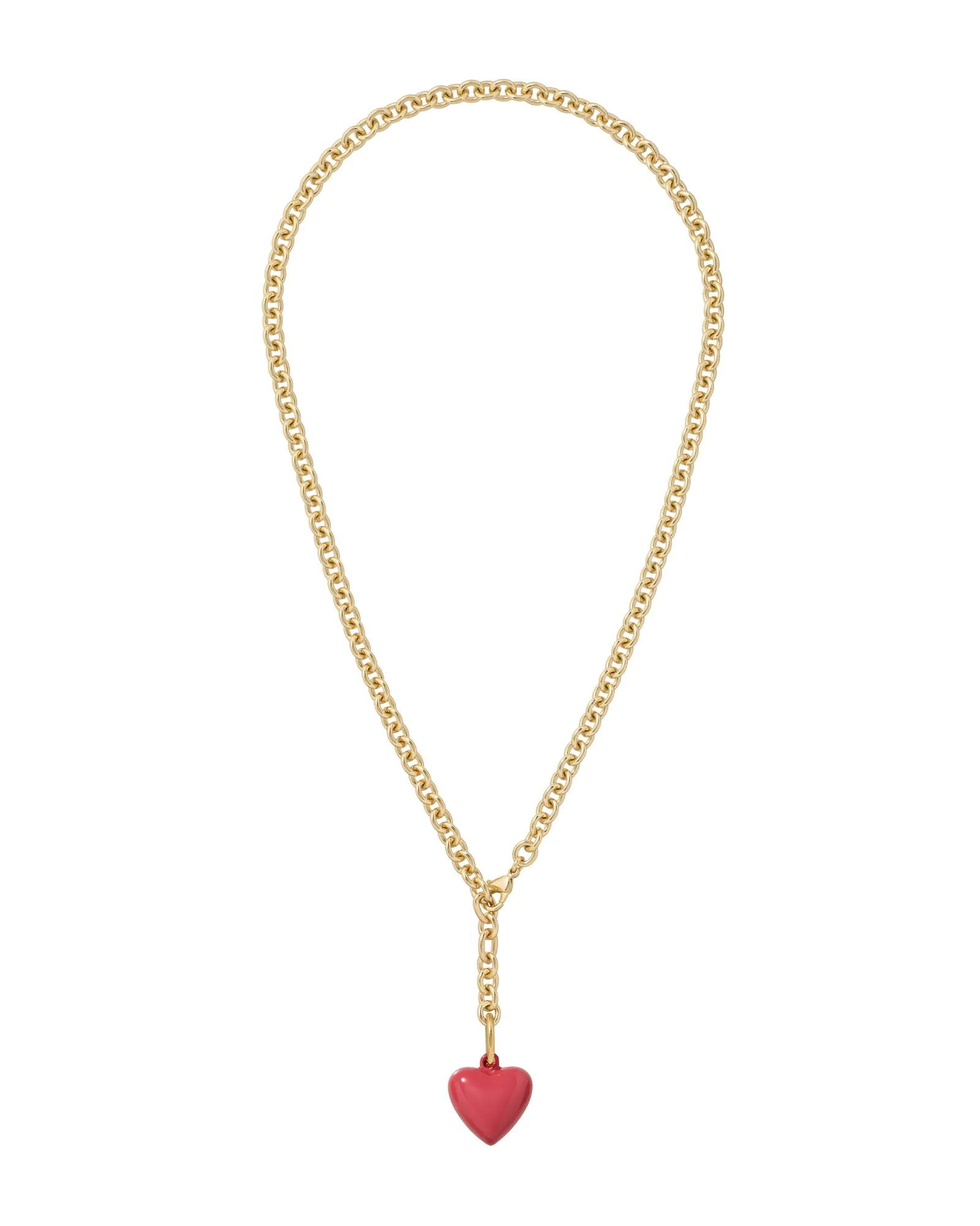 The Mini Puffy Heart Charm Necklace sold by Roxanne Assoulin