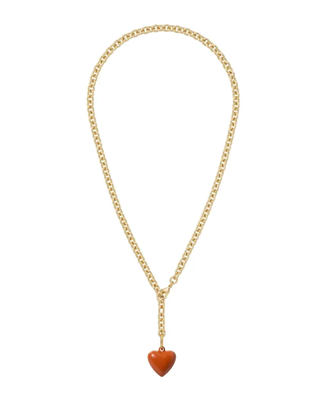 The Mini Puffy Heart Charm Necklace sold by Roxanne Assoulin