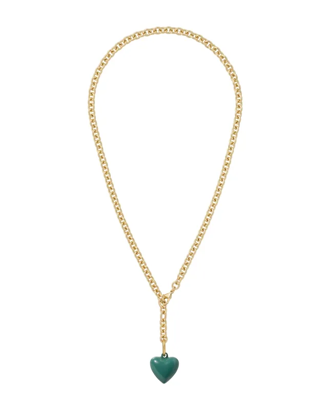 The Mini Puffy Heart Charm Necklace sold by Roxanne Assoulin