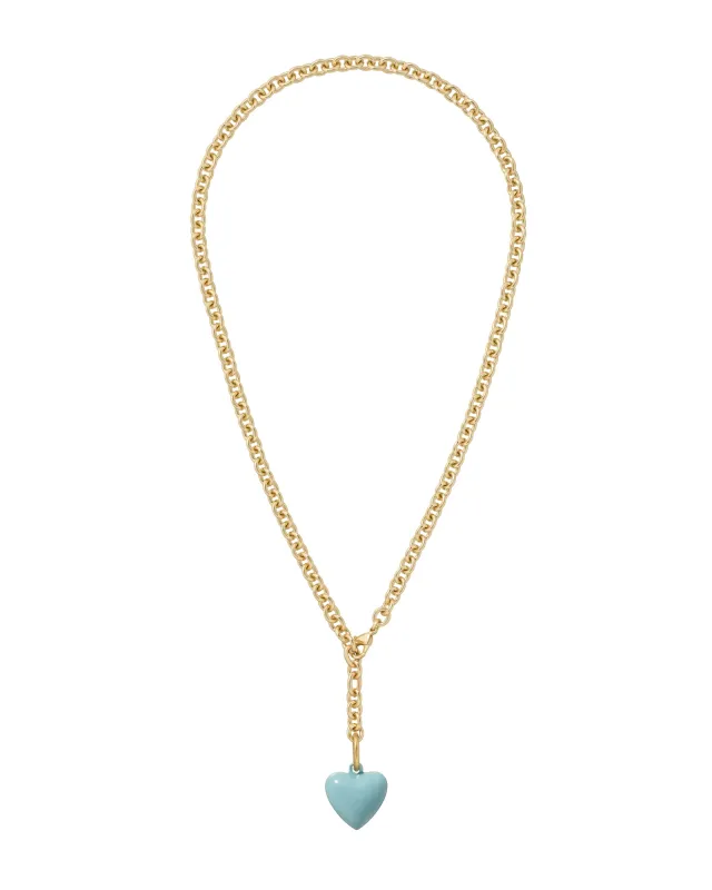 The Mini Puffy Heart Charm Necklace sold by Roxanne Assoulin