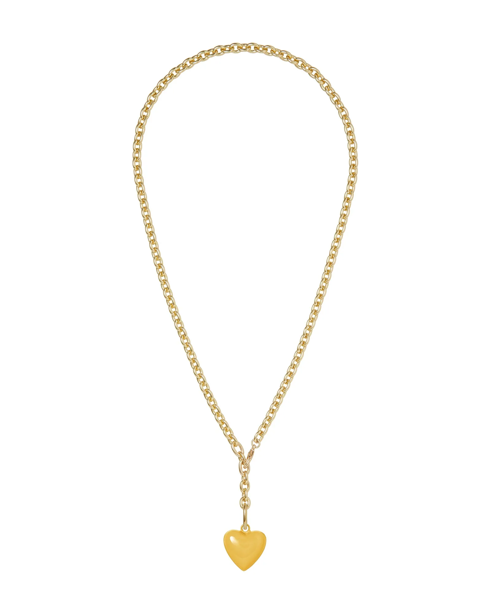 The Mini Puffy Heart Charm Necklace sold by Roxanne Assoulin