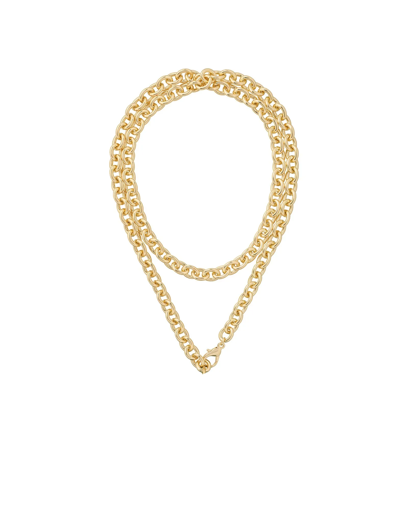 The Big Puffy Heart Charm Necklace - Chain sold by Roxanne Assoulin