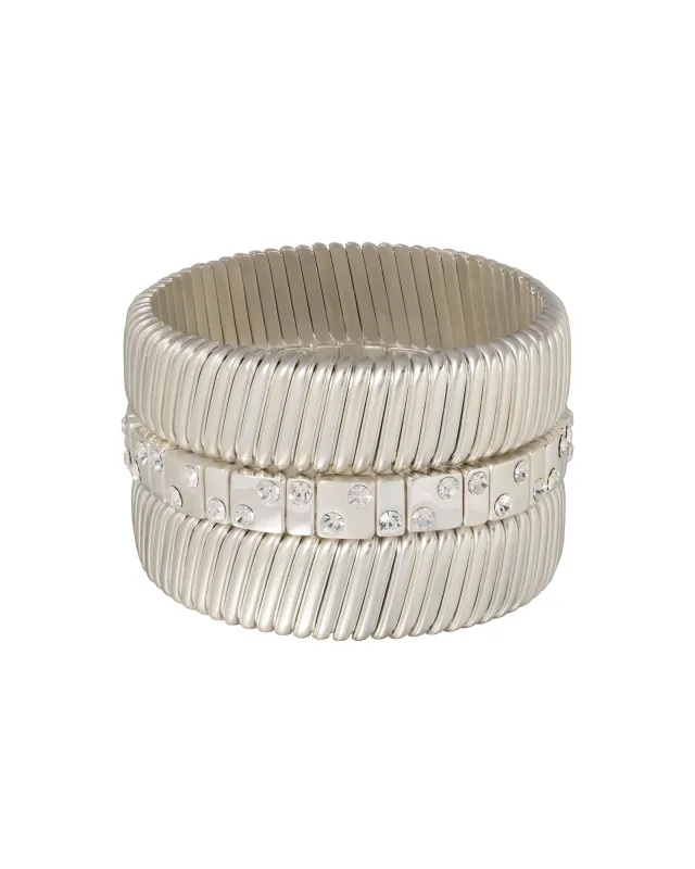 The Rock & Roll Stack in Silver sold by Roxanne Assoulin