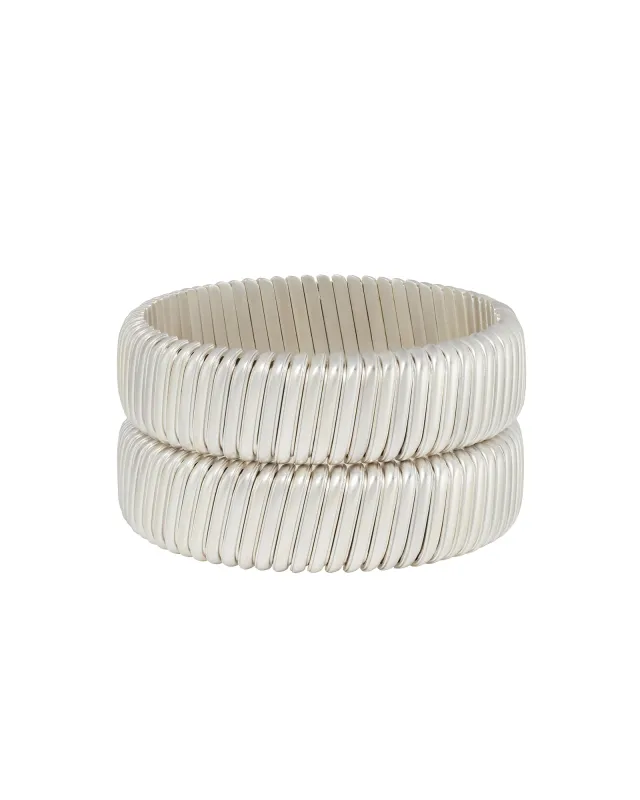 The Rolling Bracelet in Silver sold by Roxanne Assoulin