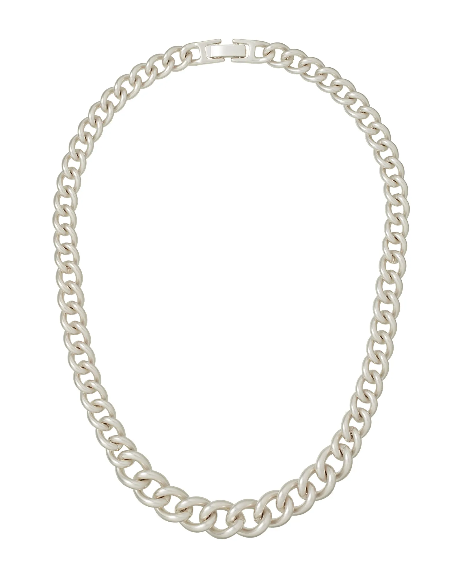 The Graduated Link Necklace in Silver sold by Roxanne Assoulin