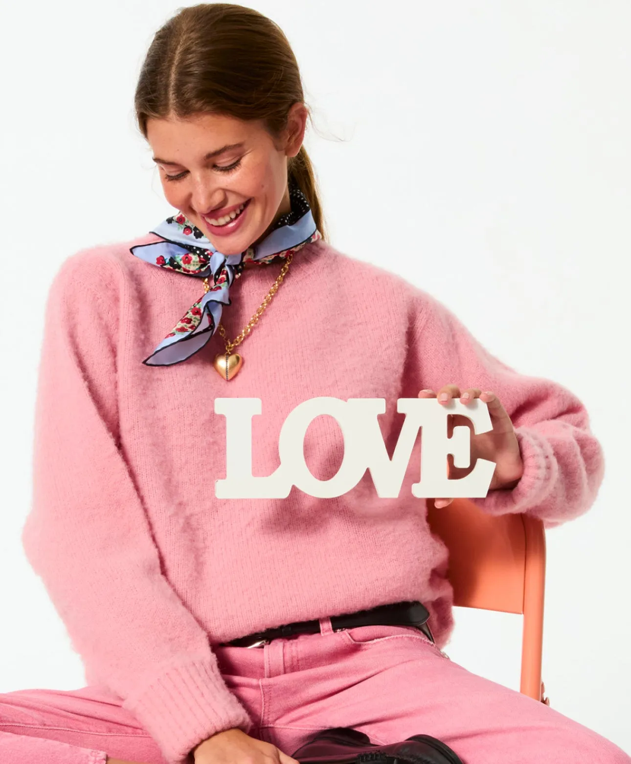 The Sapphire Stripe Puffy Heart Pendant sold by Roxanne Assoulin product image thumbnail 3