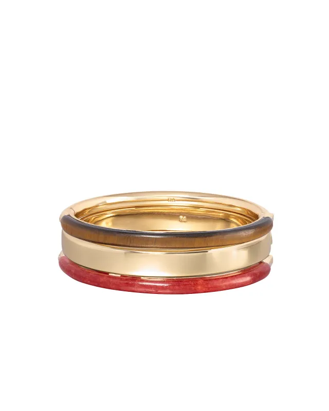 The Pavé Stone Hinged Bracelet Trio sold by Roxanne Assoulin