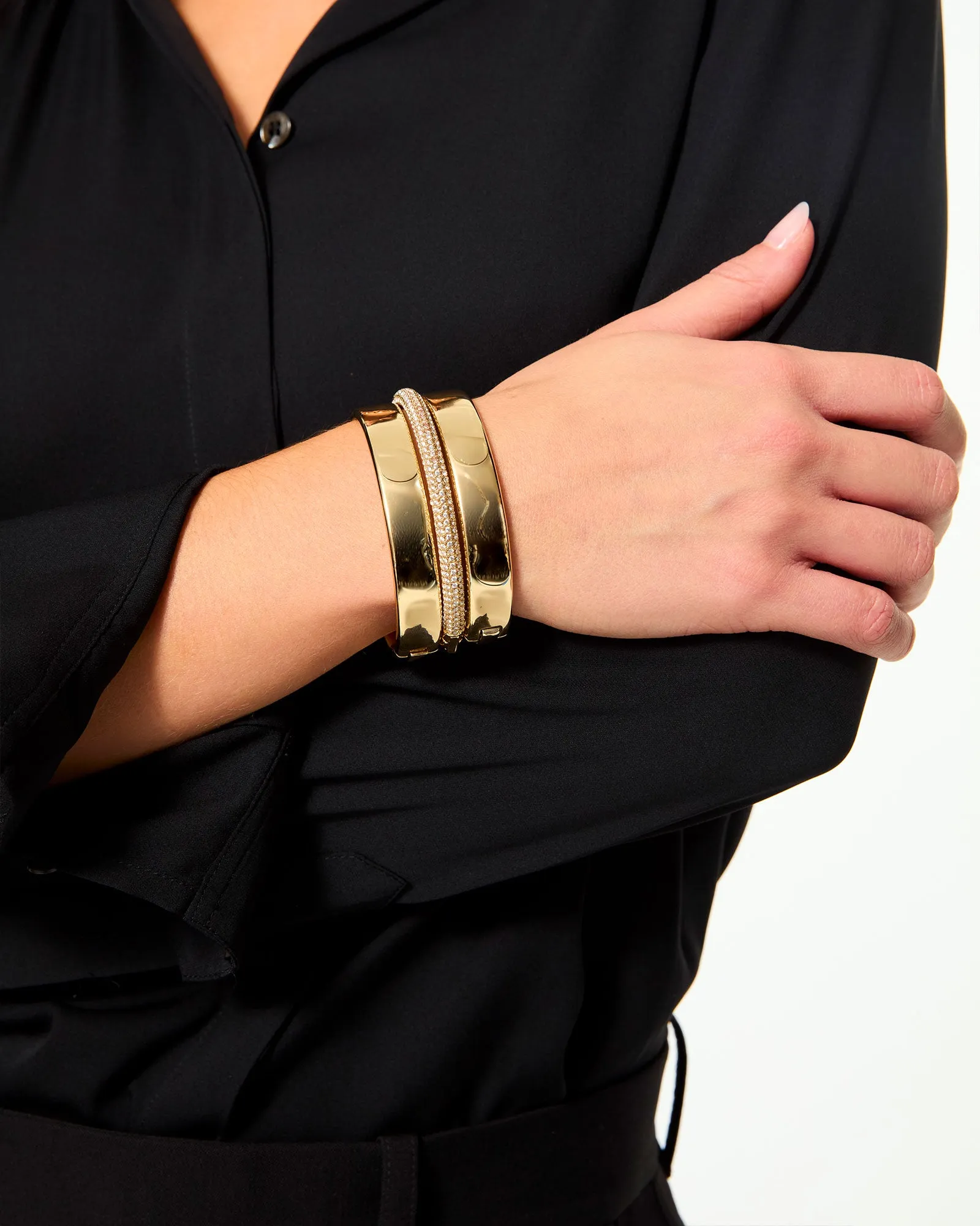 Cushion Pavé Hinged Bracelet Trio sold by Roxanne Assoulin product image thumbnail 4