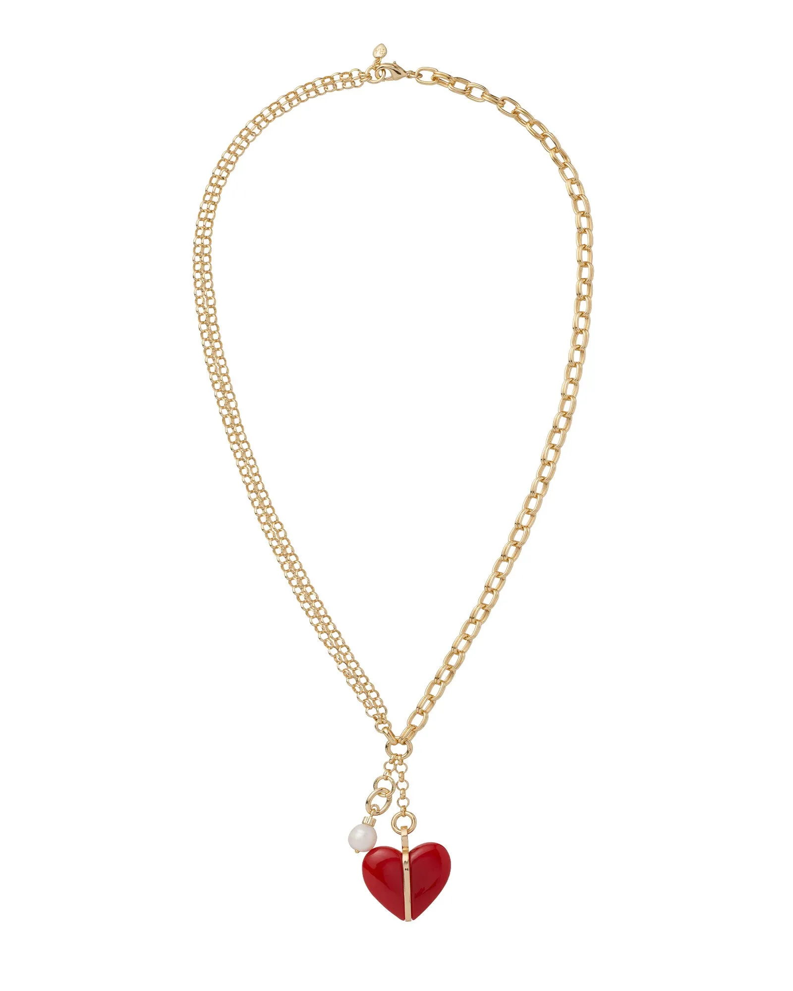 The Big Stone Heart Charm Pendant sold by Roxanne Assoulin product image thumbnail 5