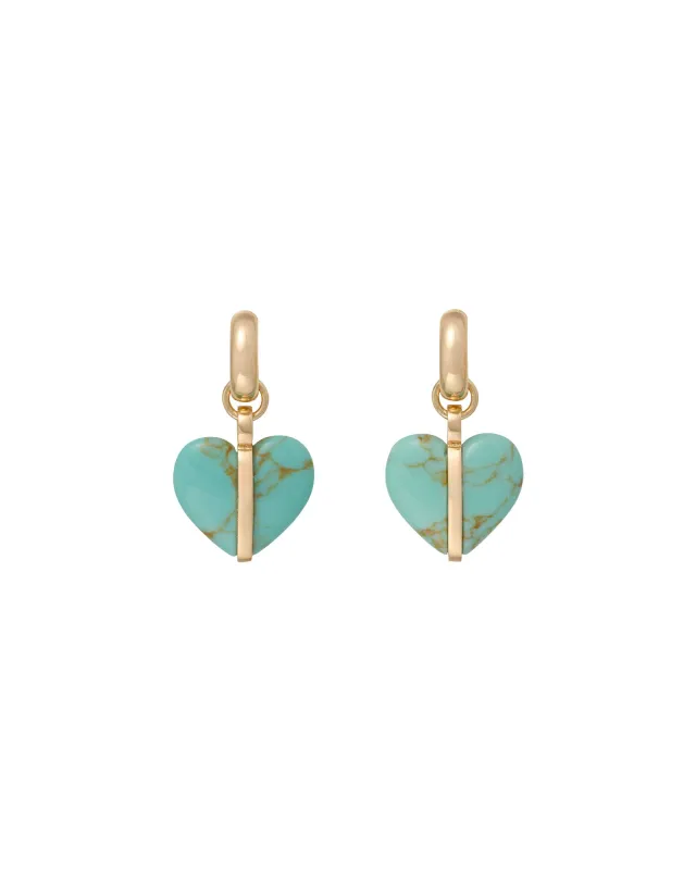 The Stone Mini Heart Earrings sold by Roxanne Assoulin