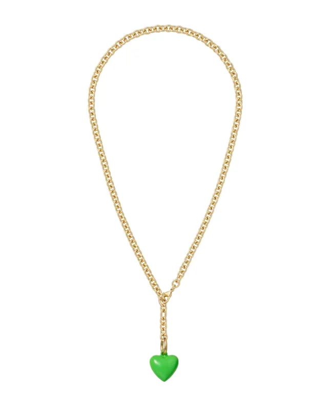 The Mini Puffy Heart Charm Necklace sold by Roxanne Assoulin