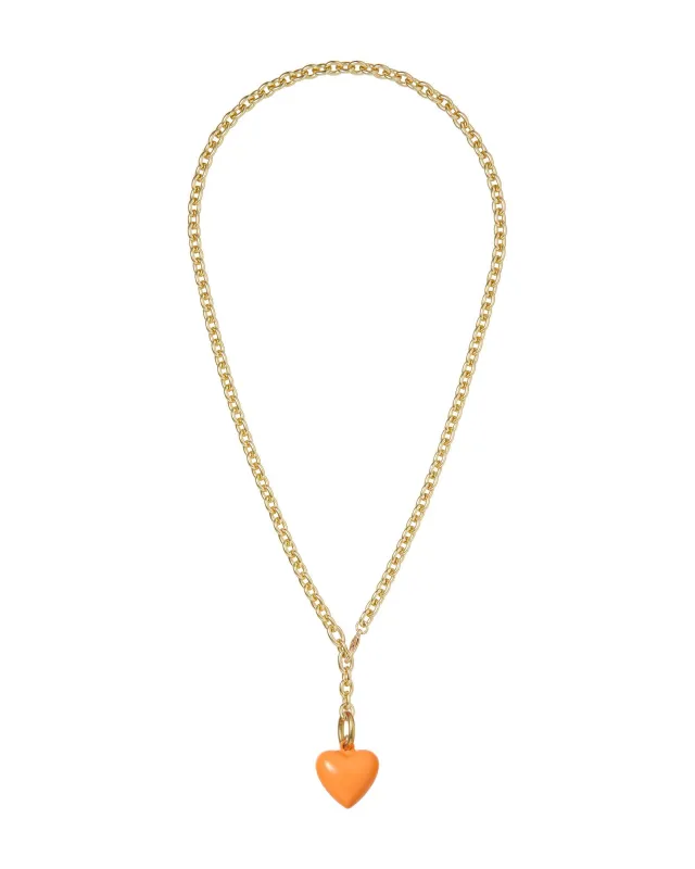 The Mini Puffy Heart Charm Necklace sold by Roxanne Assoulin