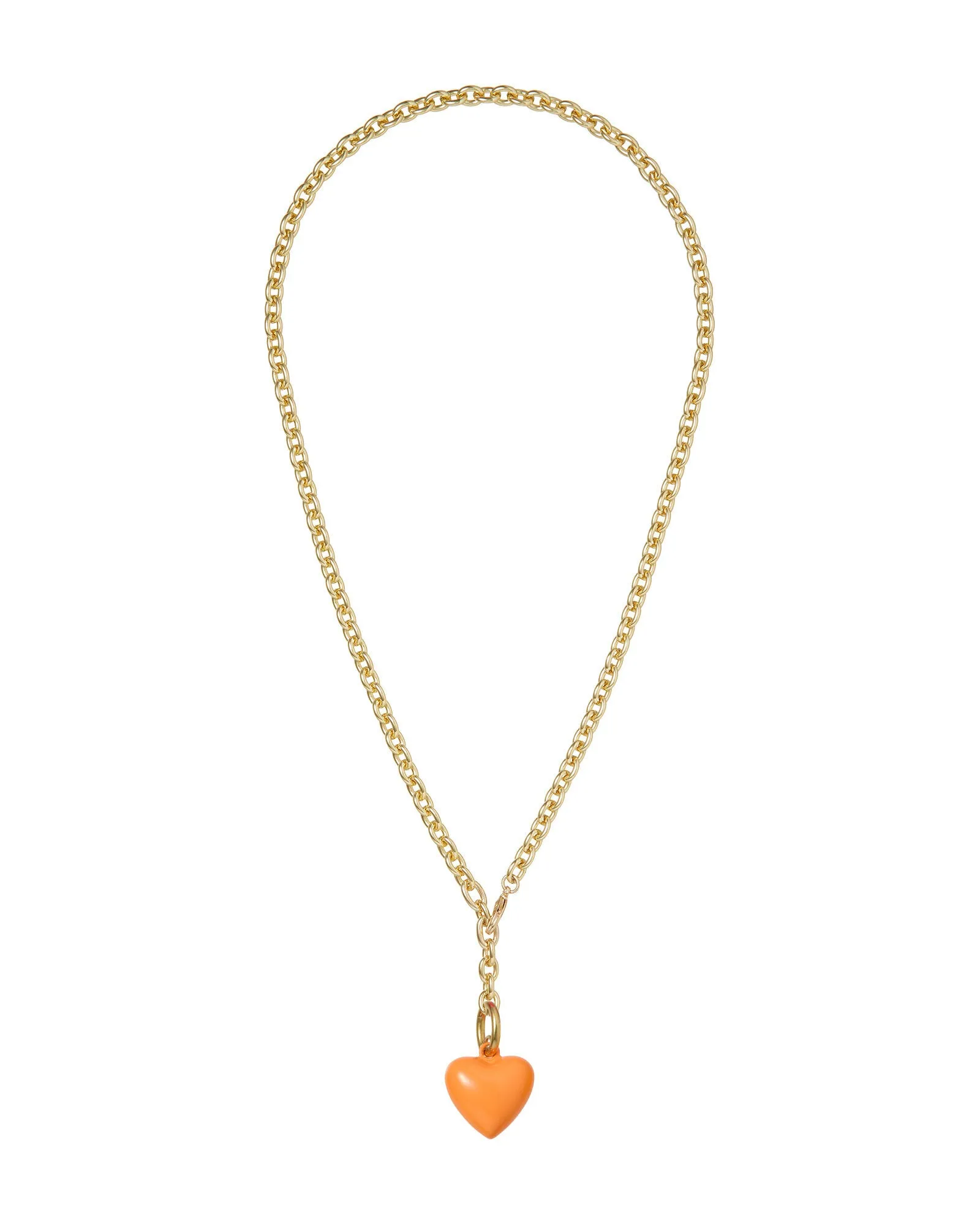 The Mini Puffy Heart Charm Necklace sold by Roxanne Assoulin