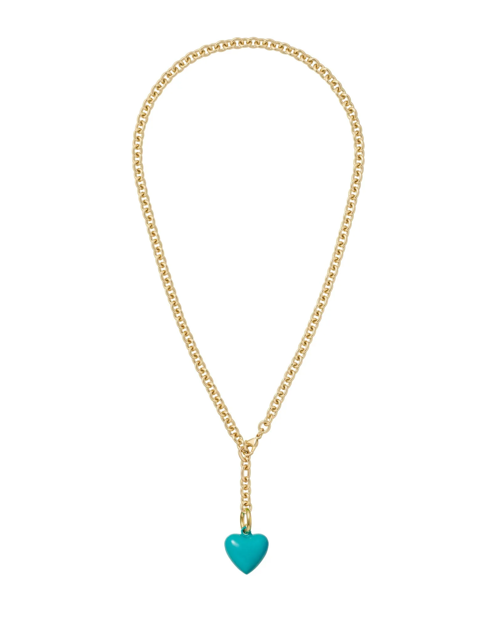 The Mini Puffy Heart Charm Necklace sold by Roxanne Assoulin