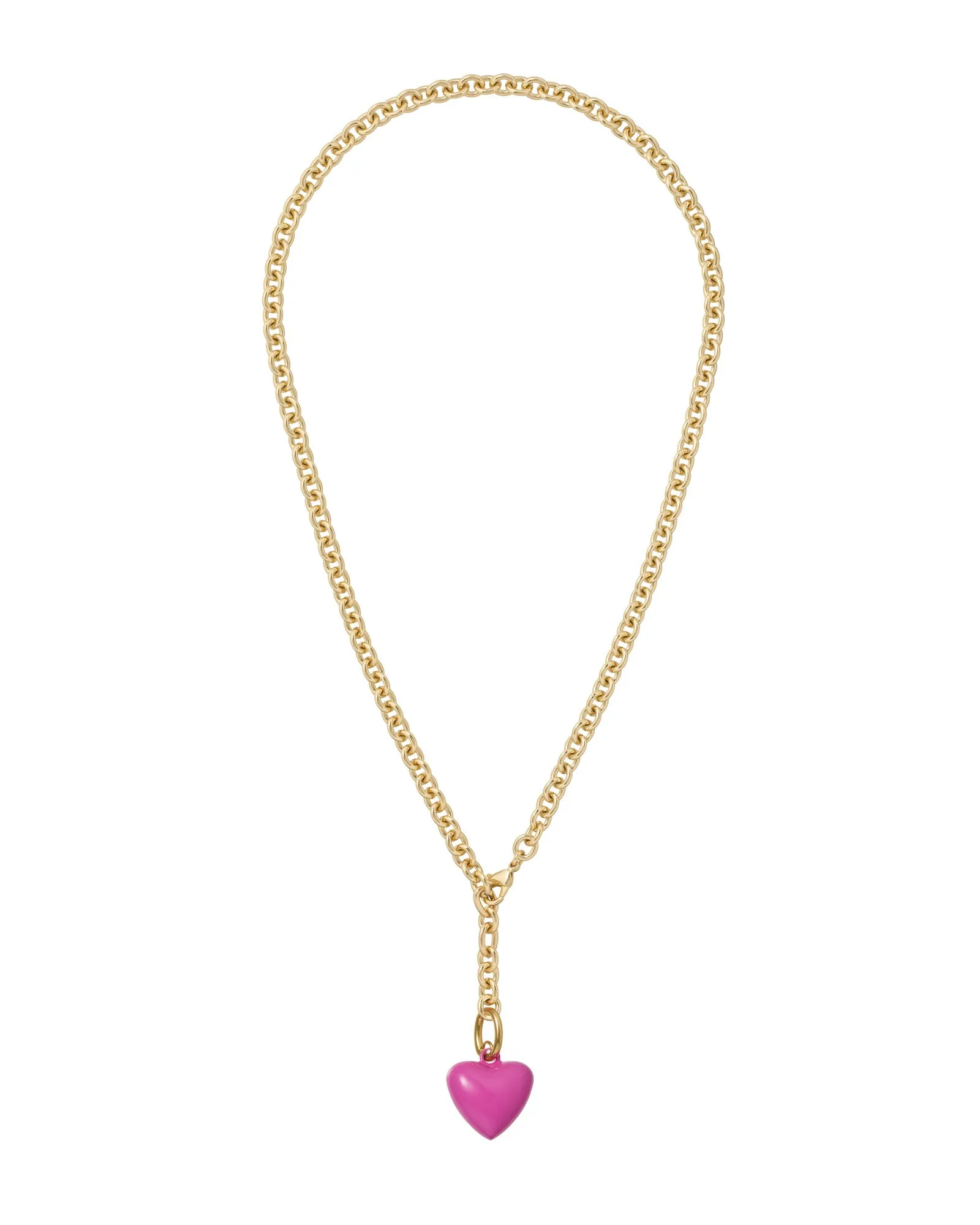 The Mini Puffy Heart Charm Necklace sold by Roxanne Assoulin